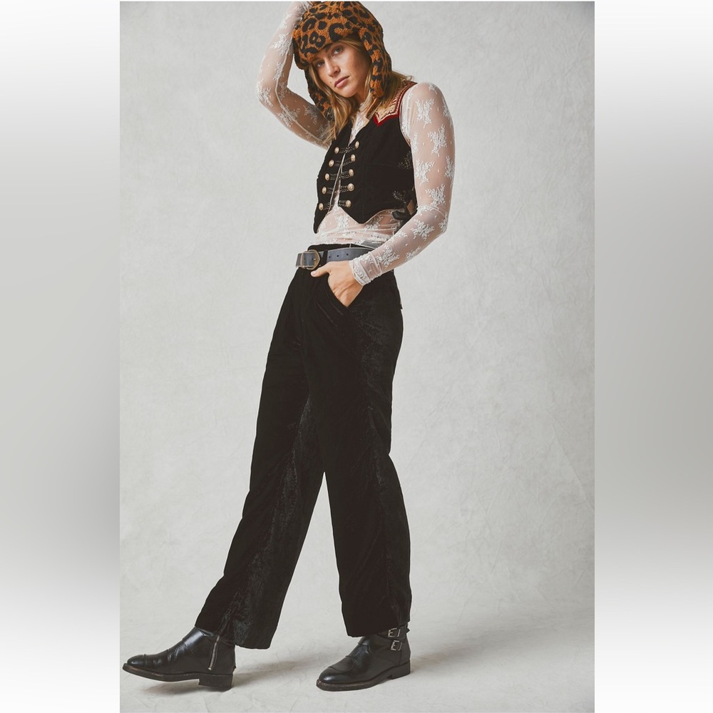 Free People Sign of the Time Vest Suit Set